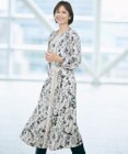 自由区 【WEB&一部店舗限定・新色追加・定番人気・着用動画あり】ハーバルフロープリント8分袖 ワンピース
