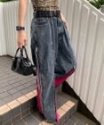 WEGO 【ユニセックス着用ITEM】ジャージドッキングZIPデニムパンツ