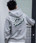 WEGO 【ユニセックス着用ITEM/裏起毛/SMLサイズ展開】リラックスフィットバックロゴジップパーカー