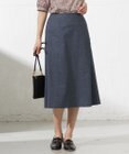 J.PRESS LADIES S 【洗える】麻ポリエステルストレッチ スカート