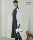 ICB L 【WEB限定・洗える】ストレッチポンチ ドッキングワンピース