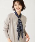 J.PRESS LADIES ストライプ プリント 剣先 スカーフ