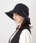 MOONBAT 【遮光100％/遮熱/UV】HIROKO KOSHINO(ヒロコ コシノ)遮光 ビッグリボンハット 帽子 広つば ゆったりMサイズ 手洗い可能/サイズ調整可能/日本製