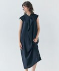 BEIGE， 【洗える】FLEUR / フロントドレープノースリーブドレス