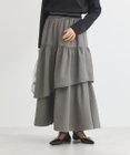 Green Parks ウエストラインフリルティアードスカート