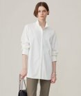 ICB L 【洗える】 ブラウスライクジャージー ロングシャツ