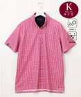 23区GOLF 【MEN/キングサイズ】【UVケア/吸水速乾】ギンガムチェックロゴ 半袖ポロシャツ