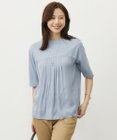 J.PRESS LADIES L 【洗える・抗菌防臭・接触冷感・吸水速乾】ドライポンチ フレア カットソー