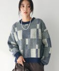 CRAFT STANDARD BOUTIQUE 洗える/チェック柄ニットプルオーバー