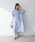 Green Parks イージーケア抜け衿ウエストタックシャツワンピース