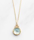 TOCCA 【WEB限定】BLOOMING BUD K10 NECKLACE  K10 天然石カボションカット ダイヤモンド ネックレス