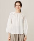 自由区 【洗える】キュプラコットンツイルプルオーバー ブラウス