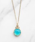 TOCCA 【WEB限定】BLOOMING BUD K10 NECKLACE  K10 天然石カボションカット ダイヤモンド ネックレス