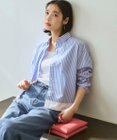 23区 L 【Oggi掲載】CANCLINI レギュラーカラー ストライプ クロップドシャツ