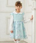ANY KIDS フラワー刺繍ワンピース