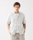 JOSEPH ABBOUD MOUNTAIN エンボスサファリカモ 半袖シャツ