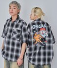 WEGO 【ユニセックス着用ITEM/MLサイズ展開】イラストオンブレチェックシャツ（SS）