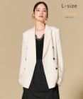 BEIGE， 【L-size】CAROLE / リネンライク ダブルジャケット