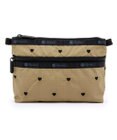 LeSportsac COSMETIC CLUTCH/モカブラックハートエンブロイダリー
