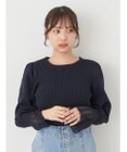 earth music&ecology 袖ポイントニットプルオーバー