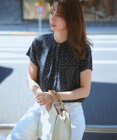 23区 【セットアップ対応/洗える】バックサテンアムンゼン ドットプリント ブラウス