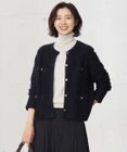 J.PRESS LADIES L 【洗える】TWEEDY ニット ジャケット