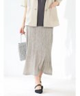 Green Parks メランジプリーツＩラインスカート