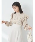 earth music&ecology フリルスリーブブラウス