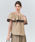GRACE CONTINENTAL ラッフルトリミングブラウス