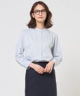 J.PRESS LADIES S ストライプジャガード バンドカラー カットソー