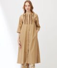 23区 【Indian Factory】コットンポプリン タックディテール シャツワンピース