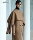 23区 【エステータ】ウールリバー ケープ付き コート