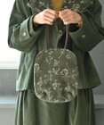AND WOOL 花刺繍のminiバッグ