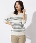 J.PRESS LADIES 【WEB限定カラーあり・洗える】LINKS DOLMAN ホールガーメント ランダムボーダー ニット
