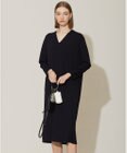 ICB L 【洗える】 シンセティックフルニードル Vネックワンピース