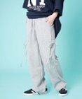 WEGO 【ウエストゴム】リボンカーゴスウェットパンツ