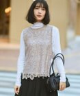 23区 L エンブロイダリーレース ニットベスト