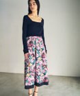 GRACE CONTINENTAL グラデフラワープリントスカート