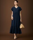自由区 S 【WEB限定・大人気素材のNEWアイテム】エアリーツイルティアード ワンピース