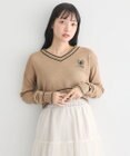 earth music&ecology キャットロゴショートニットプルオーバー