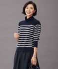 J.PRESS LADIES 【洗える】SEMI WORSTED WOOL バスクボーダー ニット