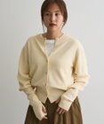 CRAFT STANDARD BOUTIQUE ロング袖リブコンパクトニットカーディガン