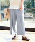 J.PRESS LADIES 【洗える】T/Rシャークスキン セミワイド パンツ