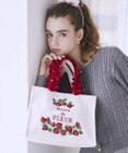 Maison de FLEUR いちごフリルハンドルスクエアトートバッグ
