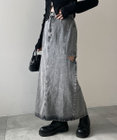 WEGO サークルカットレイヤードデニムロングスカート