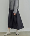 ICB 【洗える】レザーライクプリーツ スカート