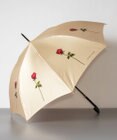 AURORA シャルルジョルダン　ポリエステルサテン　ローズプリント耐風傘