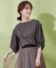 ANY シルケットスムースパフスリーブトップス
