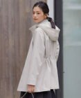 J.PRESS LADIES 【春のマストアイテム・2way】ドライツイルストレッチ フーデット アウター