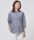 J.PRESS LADIES S 【一枚で着映え】TC ハイカウントストライプ シャツ ブラウス